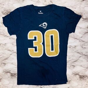 Fanatics | Short Sleeve Shirt Rams Gurley II #30 | Navy | Men | S